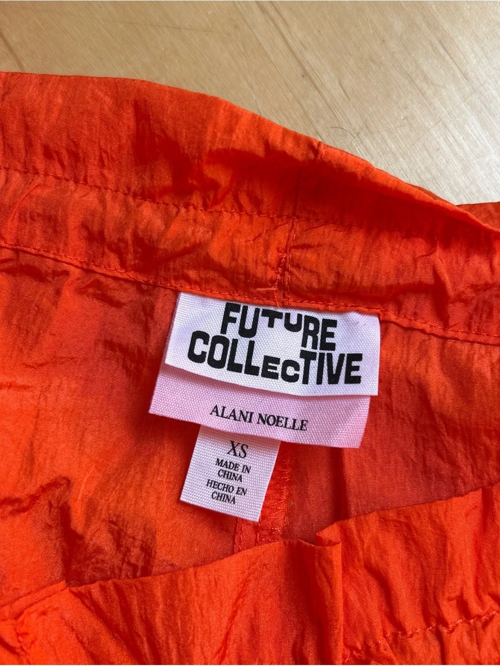 High-Waist Cargo Jogger Pants in Bright Orange